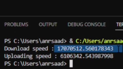 Chek internet speed via python