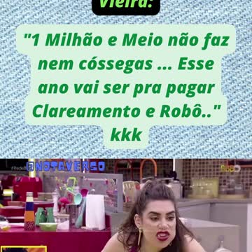 EITA! Prêmio do BBB vai tudo pra Clareamento e Pagar Robô, zoa Paulo Vieira. 😂 haha