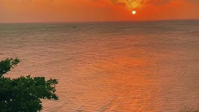 "Orange dusk paints romance