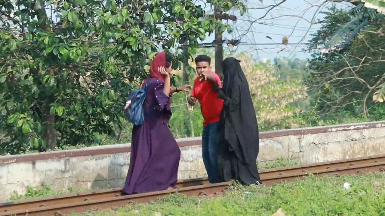 Viral train horn prank