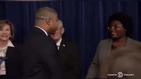 Obama literally greets the Black people differently from the White people.