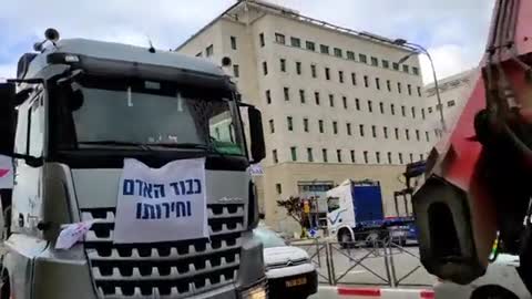 Israel - Freedom Convoy rolling into the capital Jerusalem