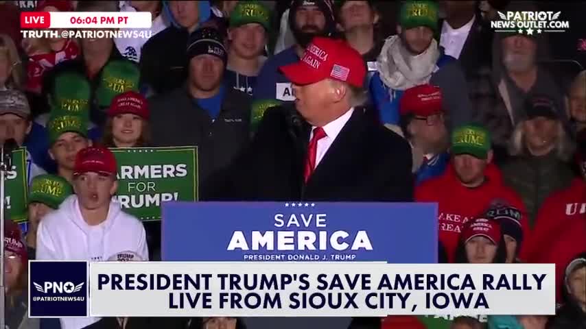 President Donald J Trump Speaks at Save America Rally in Sioux City, Iowa