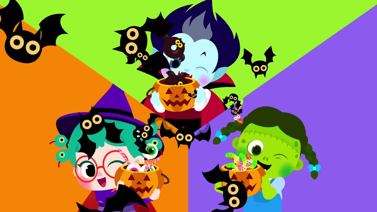 Baby Monster Yes, Papa Kids Halloween Songs Finger Family 02