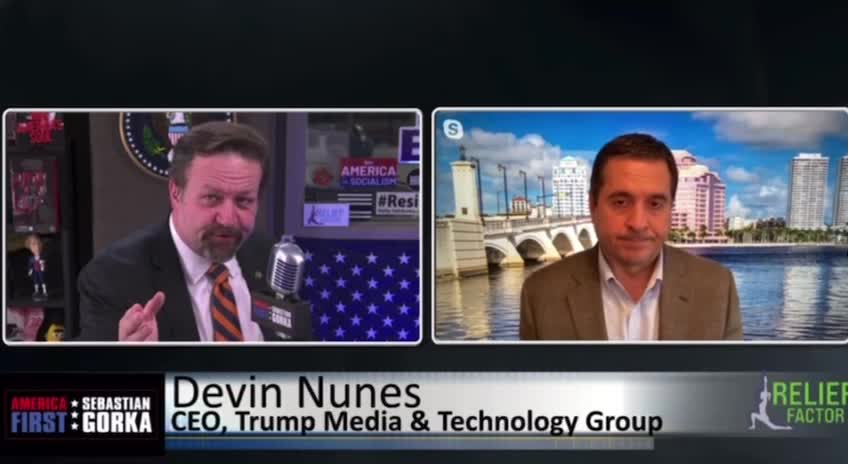 Devin Nunes discusses details about "TRUTH Social" and says "He left Congress to fight this battle"