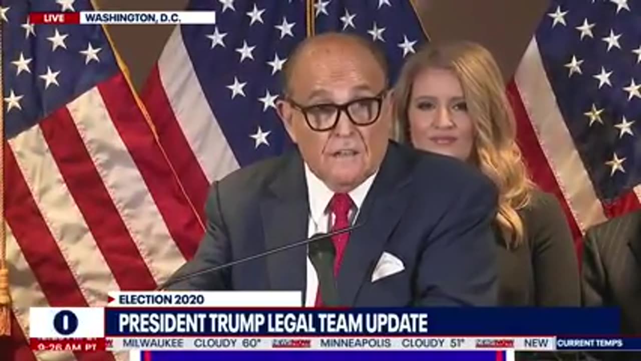 2020 History, Rudy Giuliani Says LEGAL CHALLENGES WILL PREVAIL