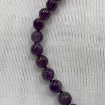 Handmade + Knotting Unique Necklace with 925 Silver, Amethyst. One of a Kind