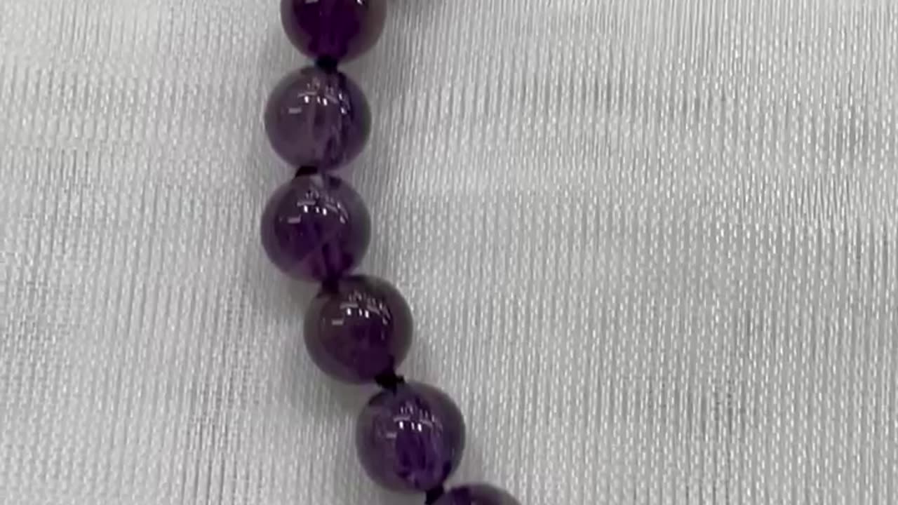 Handmade + Knotting Unique Necklace with 925 Silver, Amethyst. One of a Kind