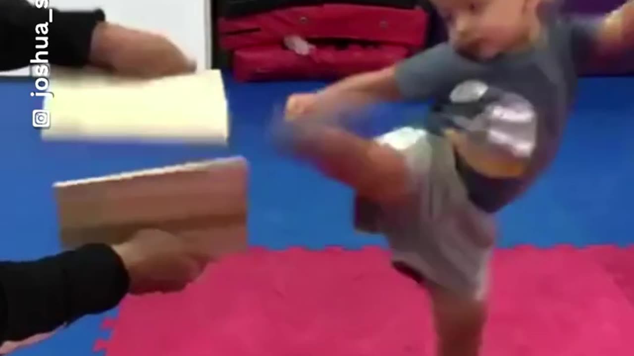 Ce bébé pratique le taekwondo comme un pro