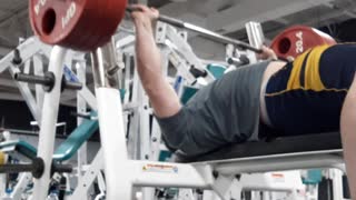 405 LBS Bench Pressing, 4 Repetitions!