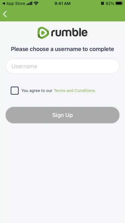 How to sign up for rumble account