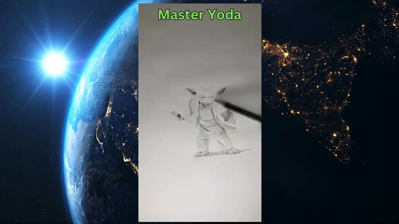 Yoda from Episode 2 Attack of the Clones timelpase drawing