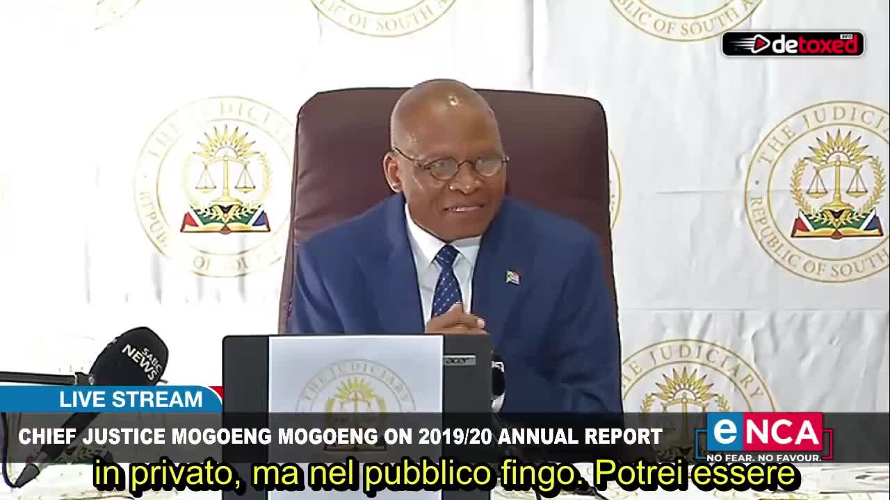 Presidente Corte Suprema MOGOENG:Il vaccino fa parte di un'agenda satanica