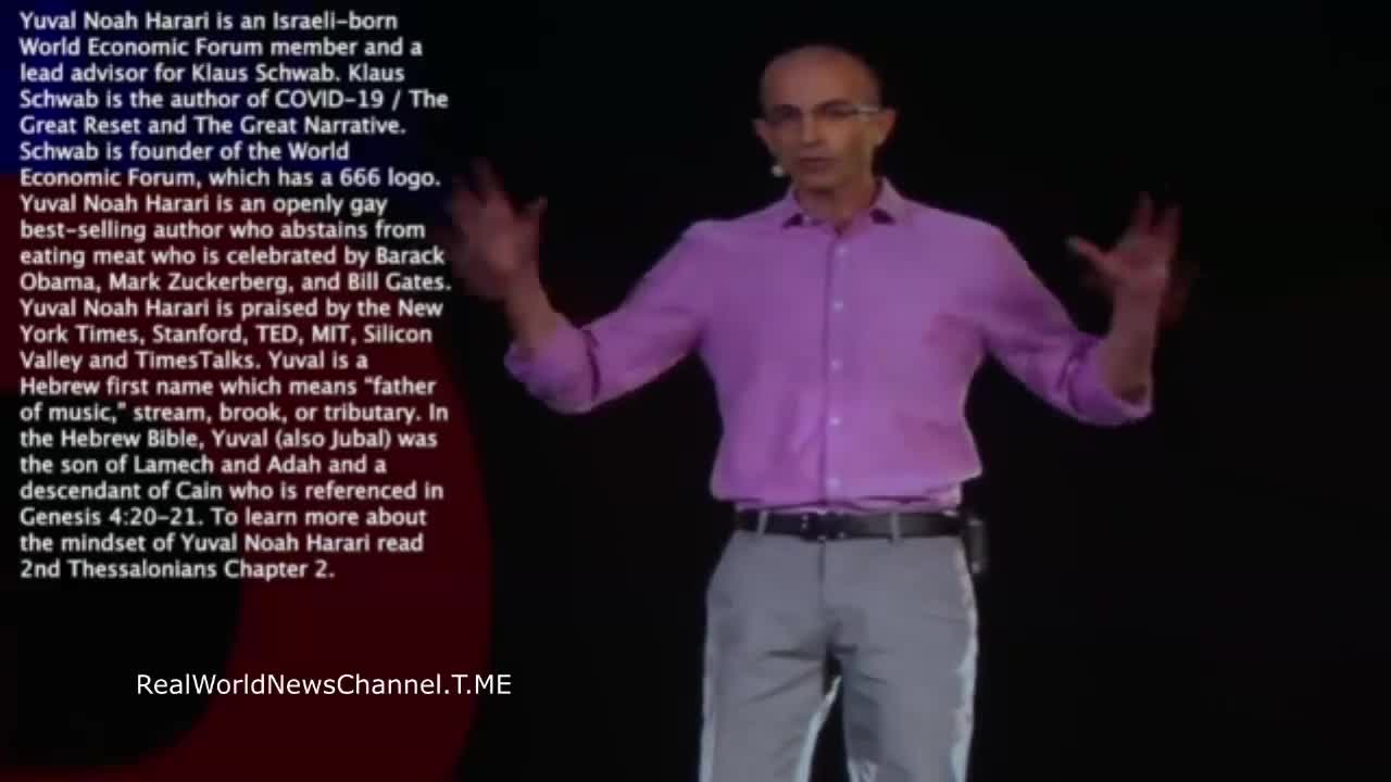 WEF Chief Advisor Yuval Harari: 'Dictatorships will be more efficient than democracies.'