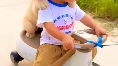 #cutebaby with #cutedog