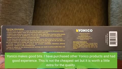 Yonico #router Bit Set Professional Carbide Tipped 70-Overview