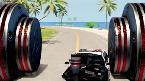 Car Bollards escape from the police #beamng
