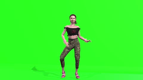 good looking animated girl dancing attractive