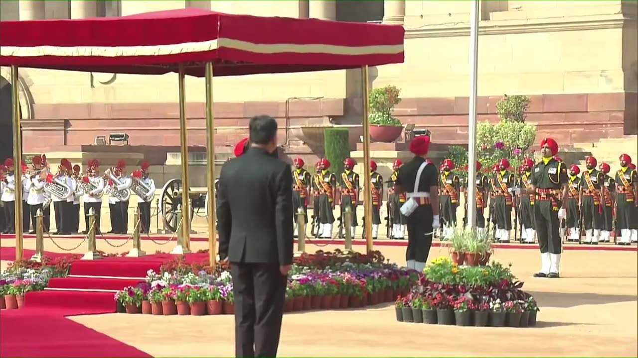 PM Modi and PM of Italy at Rashtrapati Bhavan In india