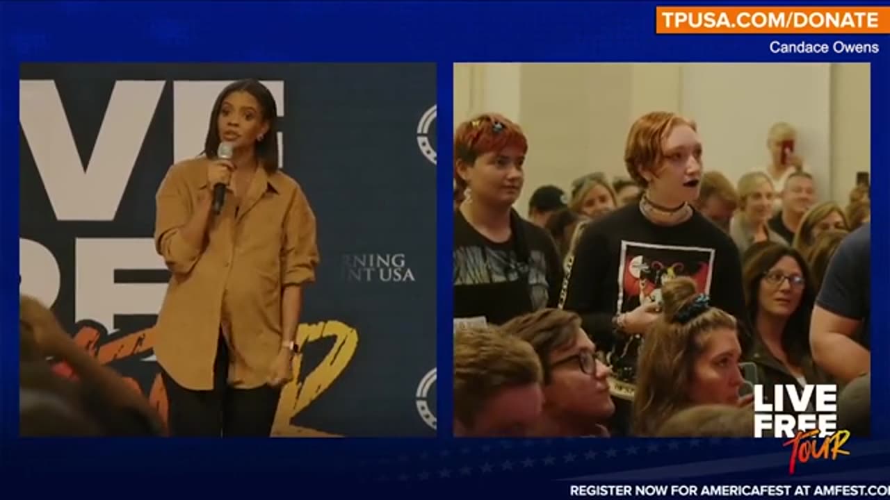 Candace Owens hits back at student over 'nonbinary' question.