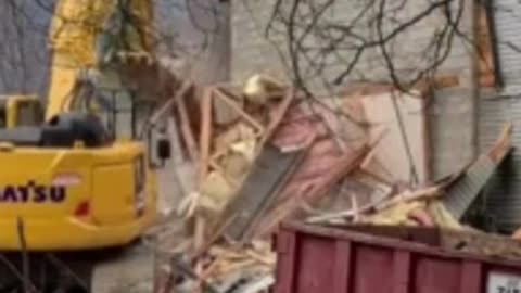 From Structure to Wreckage: Watch the Demolition of a Wooden House (Project Blue Sky)