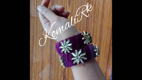 How to Make Curly Velvet Bangles, Easy to make them 🥰