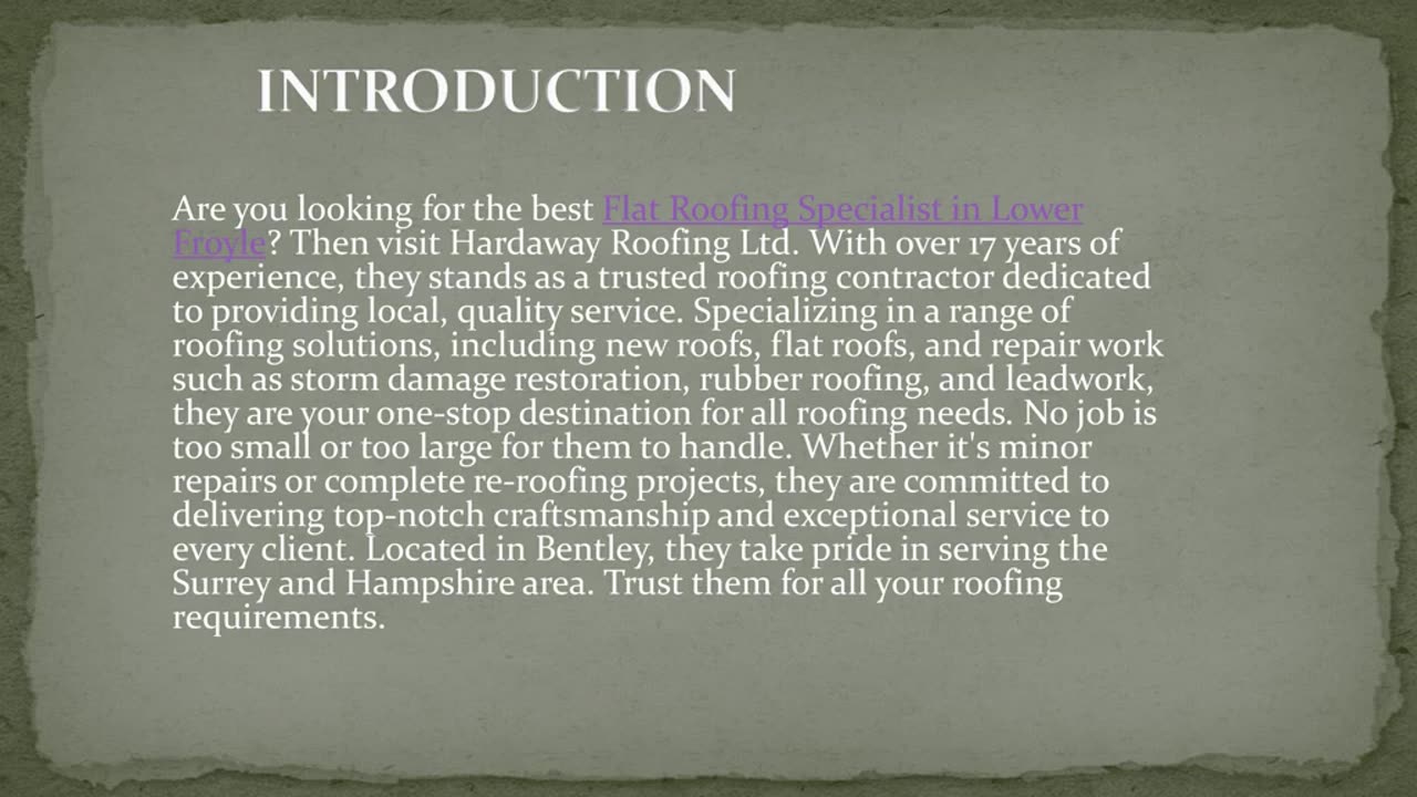 Best Flat Roofing Specialist in Lower Froyle