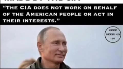 Putin: 95% Of World Terrorist Attacks Are Made By The CIA.