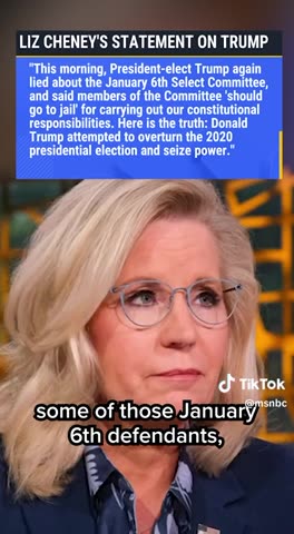 Liz Cheney Responds To Trump's Vow To Hold Her Accountable