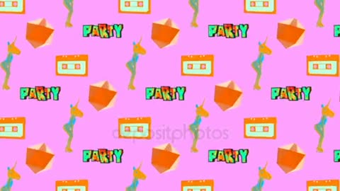 fashion animation design. Sexy Dancing Unicorn in party space