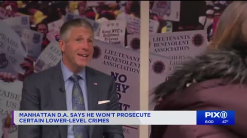 Manhattan DA - Not prosecuting certain crimes