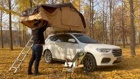 Wow, that's awesome rooftop tent camping, fancy this vibe