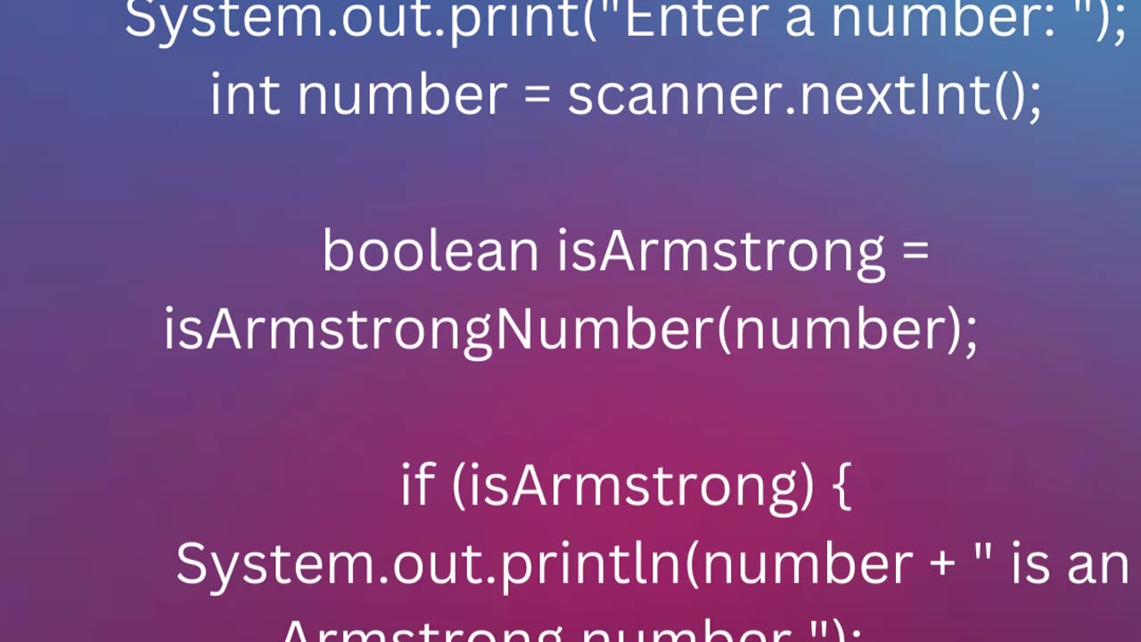 Armstrong Number Program in Java