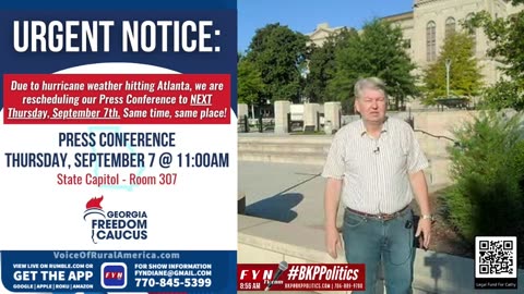 LIVESTREAM - Thursday 9/7 8:00am ET - Voice of Rural America with BKP