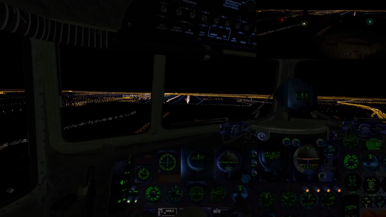 X Plane 12 AeroWorx DC 3 Night Landing KDFW