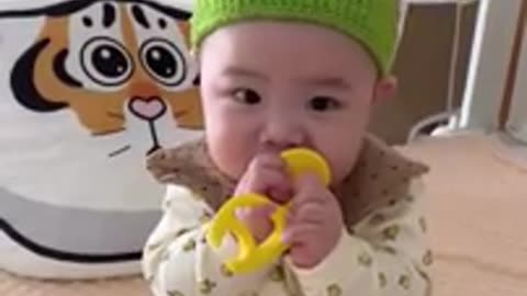 Cute baby laugh