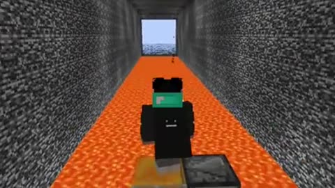 Can You Escape The Minecraft Lava Passage?#Minecraft