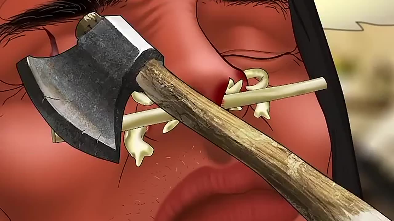 ASMR Remove Unmanaged Piercing In Nose By Stone Ax #mushroomasmr68