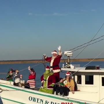 Santa in a Fishing Boat, Merry Fishers!!!