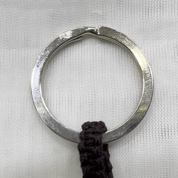 Handmade Unique Key Chain with Yellow Jade, and Burmese Jade Happy Buddha