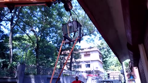How to under a big machine in 2nd floor