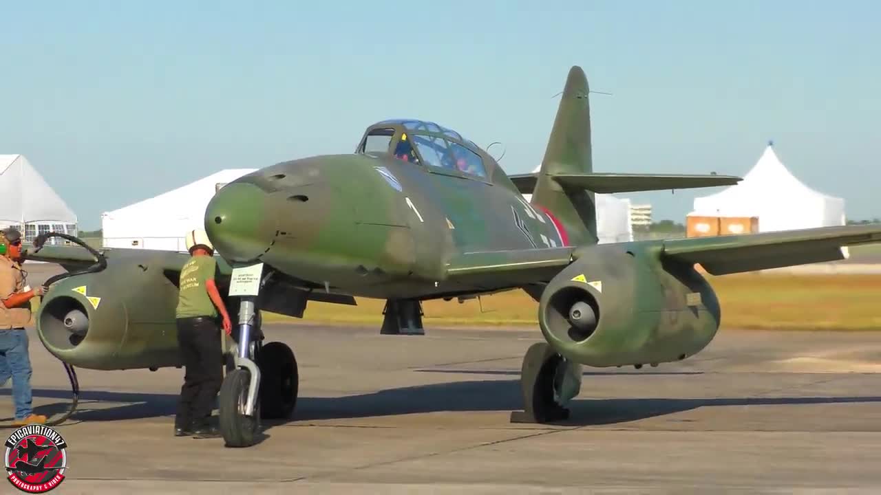 (4K) Mega Rare ME-262 Startup,Takeoff and More