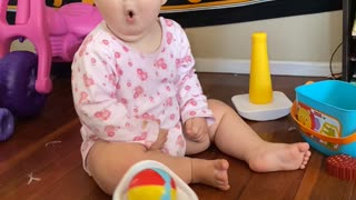 Baby Can't Contain Her Excitement
