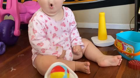 Baby Can't Contain Her Excitement