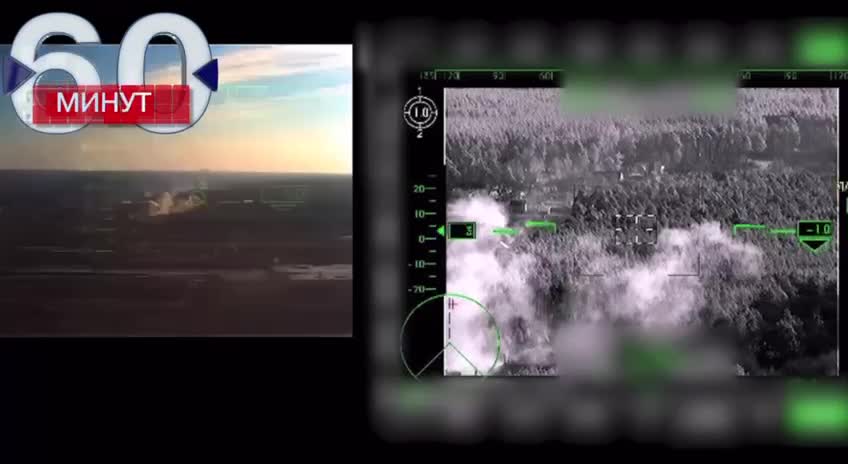 Russian KA-52 attack helicopter strikes against enemy
