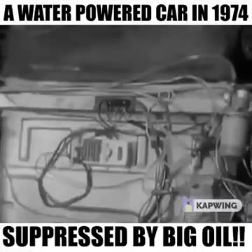 A water-powered car in 1974 - another technology suppressed by Big Oil