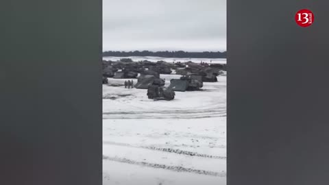 Hundred of Ukraine equipment spotted preparing for battle near Izyum