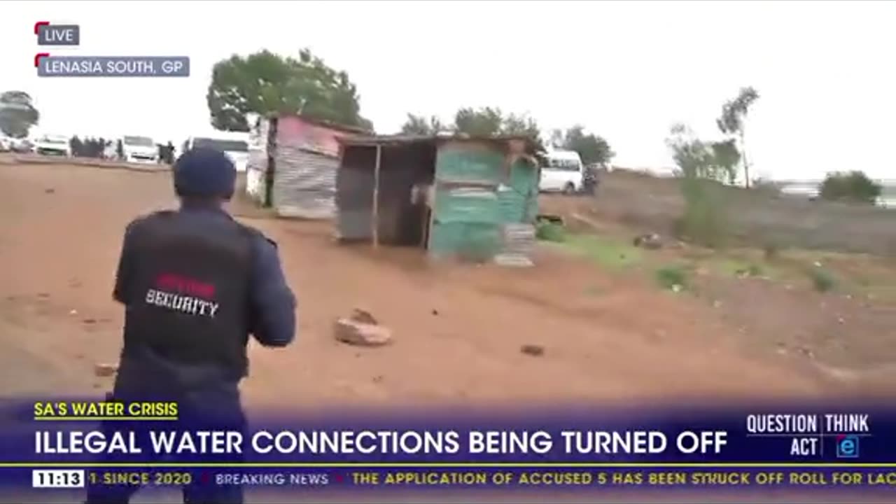 SA ILLEGAL WATER CONNECTIONS BEING TURNED OFF