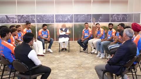 PM Modi s interaction with World T20 Champions Indian Cricket Team