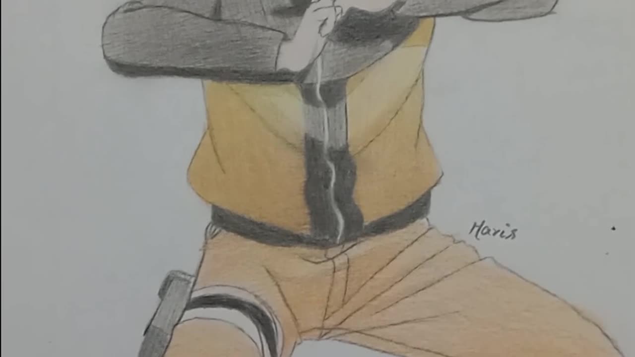 Anime Naruto sketch. Anime drawing